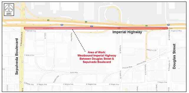 Map showing affected area