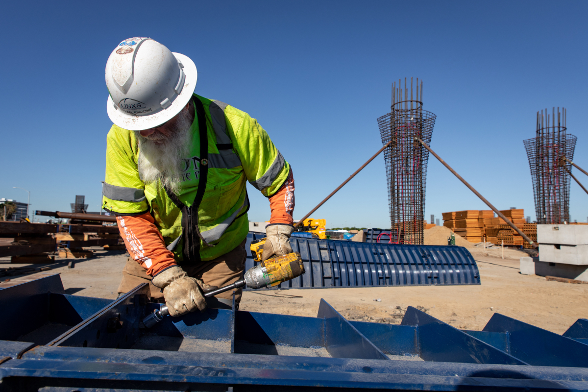 Formwork for the columns is prepared for future use