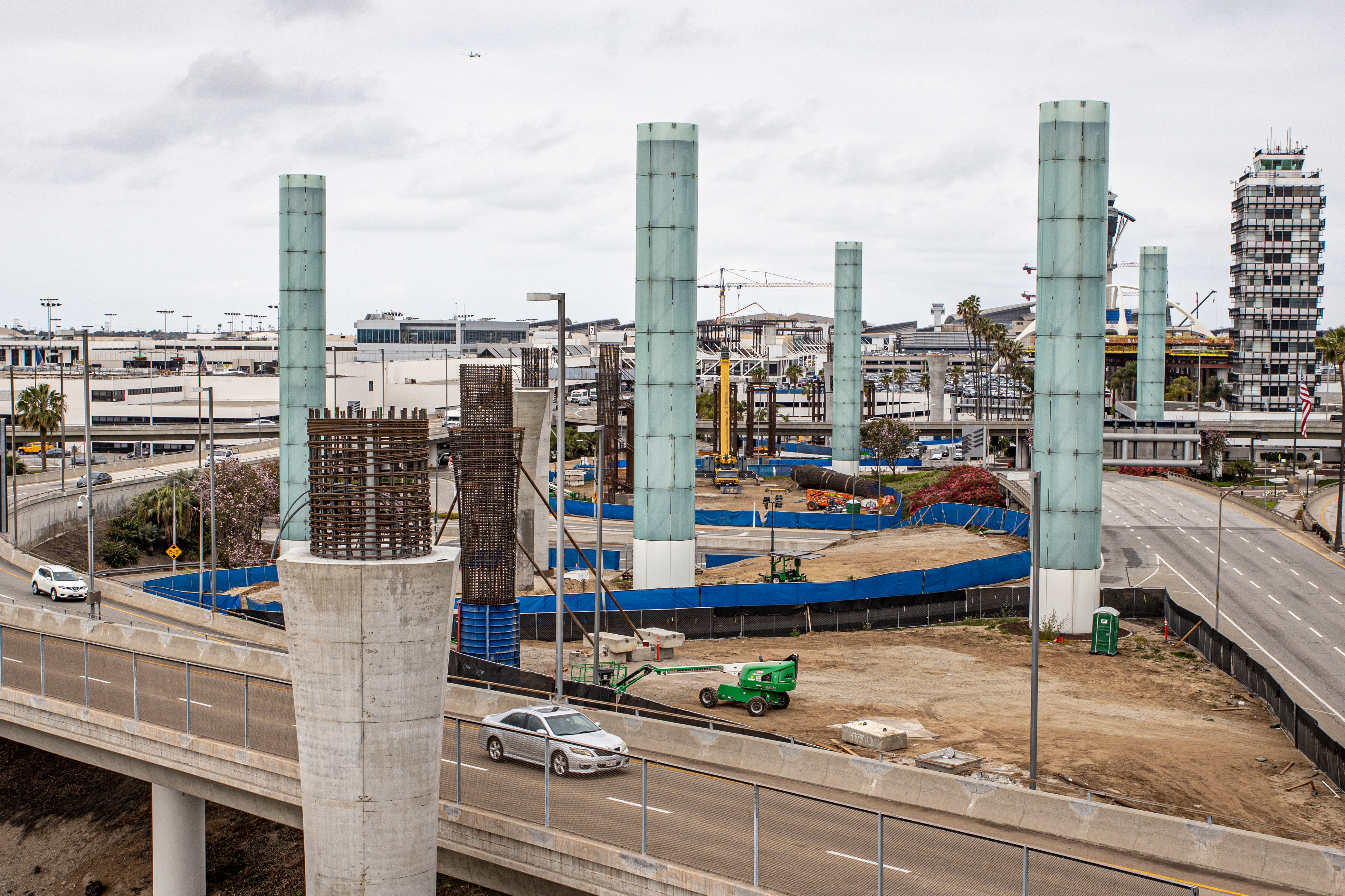 Once complete, the Automated People Mover will carry riders into the LAX Central Terminal Area high above traffic.