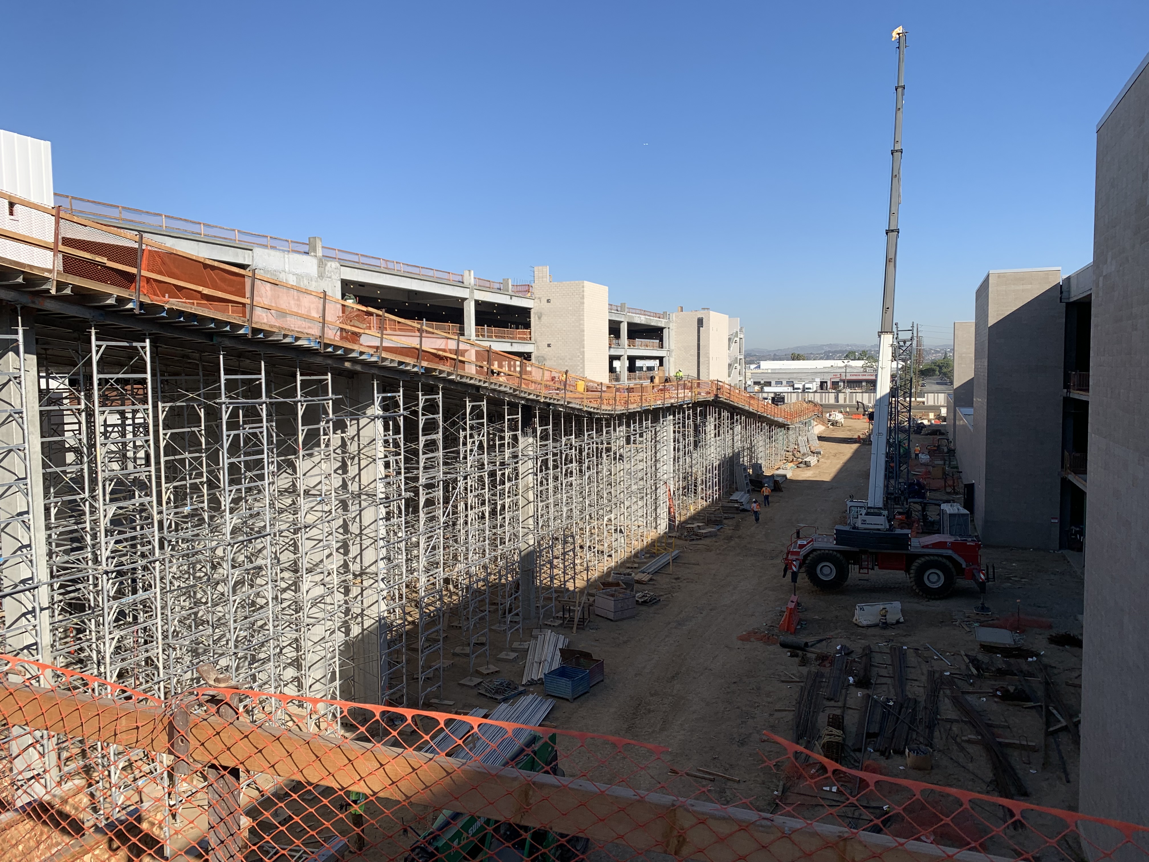 East ramps between the Idle Storage and Quick Turn Around buildings at the Consolidated Rent-A-Car facility. 